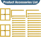 Wokceer 10x10 FT Backdrop Stand Heavy Duty Pipe and Drape Kit, Adjustable Gold Backdrop Stand for Wedding Birthday Party Photography Photo Booth Background Christmas Decoration