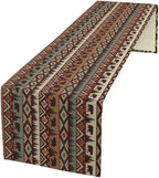 Retro Cabin Table Runner Rustic Bear Forest Farmhouse Lodge Jungle Table Runner for Dinner Party Living Room Kitchen Aztec Vintage 13x90 Inch
