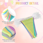 Tatuo 200 Feet Solid Pennant Banners Flags String Triangle Hanging DIY Bunting Flags Party Decorations for Grand Opening Party Banners for Kids Birthday, Shops (Pastel Color)