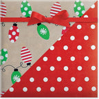 Current Kraft Light Bulb Double-Sided Rolled Christmas Wrapping Paper - Premium Jumbo 23-Inch x 32-Foot Gift Wrap Roll, 61 Square Feet Total