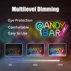 ineonlife Candy Bar Neon Sign Lollipop Neon Signs For Wall Decor Candy Decor Led Lights Birthday Party Teen Bedroom Candy Shop Lollipop Store Halloween Decorations Gifts USB Powered 16.54x7.68in