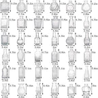 Bud Vases Set of 40, Small Glass Vases for Centerpieces, Small Flower Vases for Centerpieces, Vintage Mini Vase, Clear Bud Vase for Wedding Table Decor