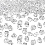 Fake Ice Cubes, 1000 Pcs Acrylic Ice Rocks for Centerpieces, 11 * 14 mm Artificial Ice Table Scatter, Fake Crushed Ice Acrylic Vase Fillers Christmas Decorations