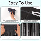 4 Pack Black Foil Fringe Backdrop Curtains, Tinsel Streamers Birthday Party Decorations, Fringe Backdrop for Graduation, Baby Shower, Gender Reveal, Disco Party