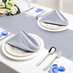 Horbaunal 30 Pack Silver Satin Napkins 17 x 17 Inch, Square Soft Table Dinner Napkins, Silky Cloth Napkins Table Decoration for Weddings Banquets Parties