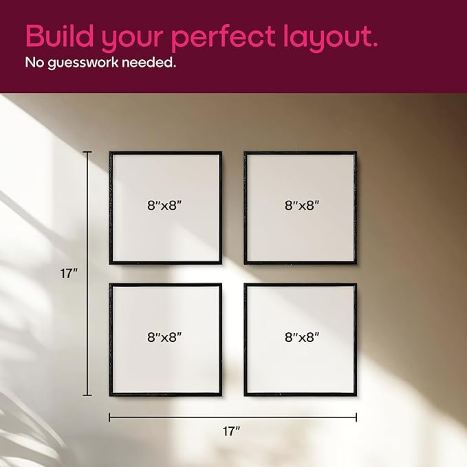 Mixtiles Official - Custom Photo Tiles - Personalized Printed Photos - Magnetic Wall Frames - Adhesive Sticker, No Nails - Various Sizes and Frames - 8x8-tiles-Tile - Canvas Frame