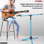 5 Core Tripod Mic Stand Floor Adjustable 18 to 72 Inches Sturdy Boom Arm Holder Microphone Stands Pedestal Para Microfono for Singing - MS 080 SKY BLU