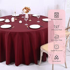 10 Pack Burgundy Round Tablecloths - 120 Inch, Polyester Table Cover for Round Table, Stain and Wrinkle Resistant Washable Fabric Tablecloth, Polyester Tablecloth for Wedding Banquet Parties