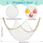 11 Pcs Wooden Nautical Wall Decor Fishing Net Decorations, Include Decorative Fishing Net, Ship Wheel, Fish Skeleton, Life Ring, Anchor, Starfish Beach Decor for Mediterranean Party (Wood Color)