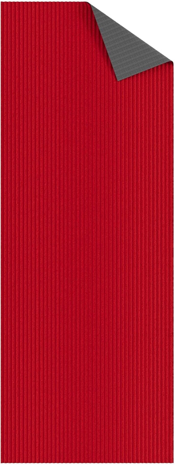 Ottomanson 3'11" x 8' Hallway Runner with Scraper Pile Extra Durable Non-Slip Rug Mat for Indoor & Outdoor Use - Ideal for Kitchen, Entryway, Patio & Garage - High-Traffic Carpet, Red