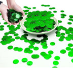 Green Round Foil Confetti Beautiful Metallic Table Confetti Glitter for Fill Balloons, St. Patrick's Day ，Wedding,Birthday, Party,Festival Decoration(8000PCS)