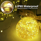 2 Pack 16Ft 50 LED Fairy Lights Mini String Lights Waterproof for Mason Jars Halloween Christmas Parties Wedding Table Centerpieces Decoration