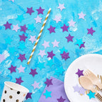 Star Confetti for Table Wedding Birthday Party Decoration,1.2 inch in Diameter(turquoise blue,lavender,purple,200pc)