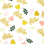 200PC Engagement Confetti for Engagement Party Decorations Sage Green and Pink Gold Heart Just Engaged Table Confetti for Wedding Shower Bachelorette Party Decorations