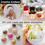 Jishi 10pk Clear Plastic Christmas Ornaments for Crafts Fillable DIY Christmas Ornaments Balls 4 Inch Acrylic Ornaments for Christmas Tree Decorations Hanging Christmas Decorations Home Decor Supplies