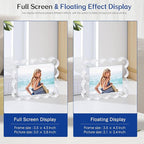 6Pack Magnetic Acrylic Picture Frames 2×3 Inch - Scalloped Glass Frame with 10+10mm Thick Block, Double Sided Clear Frames for Desktop Display | Trendy Home Gift