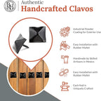 100 Pack 1" Square Head Iron Clavos Decorative Nails – Black – Handmade Rustic Square Fasteners for Farmhouse Shutters, Faux Wood Beams, Barn Doors, Shutters, and Gates – Ornamental Wood Accent