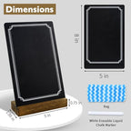 Small Chalkboard Sign with Stand, 8x5'' Table Top Double-Sided Mini Board With Wooden Base for Food Messages, Restaurant, Bar, Party, Store Decoration (1 Pack)