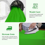 10ft x 8ft Green Screen Backdrop for Photography, High Density Backdrop Curtains, Backdrops for Photoshoot for Photography, Video Calls, Streaming, Gaming, Greenscreen Background, 5ft x 8ft, 2 Panels