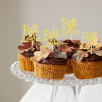 24 PCS Fall in Love Cupcake Toppers Glitter Bridal Shower Cupcake Picks Wedding Engagement Anniversary Birthday Party Cake Decorations Supplies
