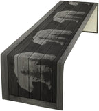 Rustic Country Bear Table Runner, Black Wood Wooden Cabin Wild Animals Hunting Table Cloth for Home Kitchen Dining Table Runner 13x70 Inch