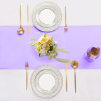 SHEJIZE 20 Pack Lavender Satin Table Runner 12x108 Inches Long, Bright Silky Smooth Satin Table Runner Table Decor for Wedding Banquet Christmas Prom Event Birthday Party