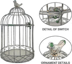 Rustic Farmhouse Metal Planter Holder Vintage Birdcage Candle Holder Distressed Deractive Flower Stand for Wedding Decor Party Centerpieces Garden Home Patio Outdoor Indoor Decor