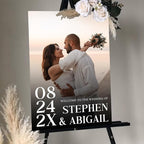 Personalized Wedding Photo Acrylic Welcome Sign – Custom Picture Board with Bride & Groom Names, Elegant Acrylic Wedding Reception Entrance or Ceremony Decoration, Indoor & Outdoor Keepsake Gift #13