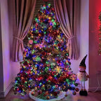 YEGUO 165ft 500 LED Christmas Lights Outdoor Waterproof, Clear Wire String Lights Indoor Plug in, 8 Modes Twinkle Tree Light Multicolor