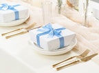 Baby Blue Satin Ribbon 7/8 Inch x 50 Yards Double-Faced Ribbons for Gift Wrapping Flower Bouquet Wedding Paper Bows Invitations Crafts