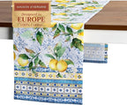 Maison d' Hermine Table Runner 100% Cotton Single Layer Table Runners 108 inches Long Decorative for Home Kitchen Dining Party Baby Shower Wedding Bridal Shower Spring Summer (Citrus, 14.50" x 108")