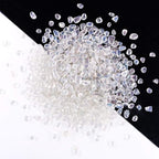 Hilitchi Glass Stones Rock Crystals Gemstones for Event Weddings Birthday Decoration Vase Fillers Table Scatter Party Table Decoration (White Rainbow Moonstone Aprox 1lb/455g/Bag)