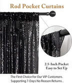 ShinyBeauty Sequin Backdrop- 5FTx10FT-Black-Sequin Photo Backdrop,Photo Booth Background,Sequence Christmas Backdrop Curtain