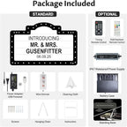 Custom Wedding Bottle Service Sign,IP67 Waterproof LED Marquee Light Up Board with Bulbs,Personalized Party Decoration for Bride Groom,Engagement Anniversary Birthday Celebration Event Decor