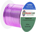 Mandala Crafts 16 Gauge Anodized Aluminum Craft Wire for Jewelry Making - 100 FT Colored Flexible Violet Wire - Bendable for Bonsai Armature Crafting Sculpting