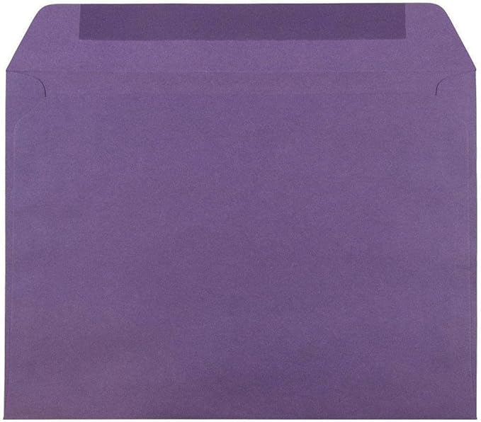 JAM PAPER 9 x 12 Booklet Premium Envelopes - Dark Purple - Bulk 250/Box
