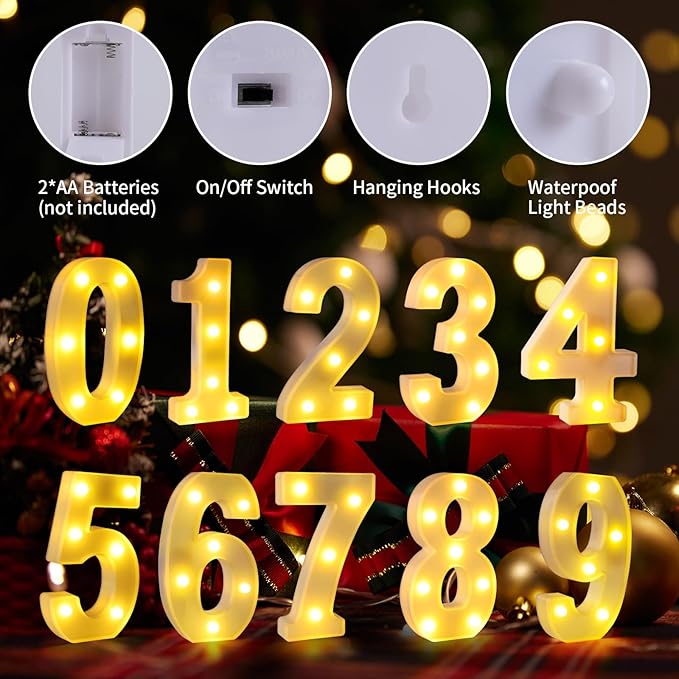 8th Birthday Decorations for Girls and Boys,8 Year Old Birthday Decorations for Centerpieces Table,Light Up Numbers 8 Sign Led for Party Backdrop Wall Decor for Wedding Anniversary Home