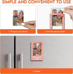 Magnetic Picture Frames - BEST MOM EVER - Christmas Gift Birthday Gift for Mom - Unique Magnet Photo Frame For Women - Magnetic Frames for Refrigerator, Locker & More