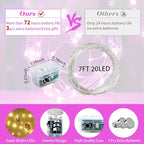 100 Pack Pink Fairy Lights 7Ft 20 LED Twinkle String Lights 3 Modes Battery Operated Waterproof Firefly Starry for Mason Jar Party Wedding Christmas Valentines Day Table Centerpieces
