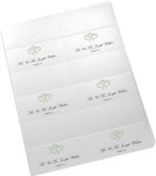 Linked Hearts Printable Place Cards, Sage (Choose Color), Set of 150 (25 Sheets), Laser & Inkjet Printers - Wedding, Party, Dinner, and Special Events - Made in the USA
