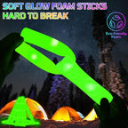 Foam Glow Sticks Bulk, 30 PCS Green Light Up Foam Sticks 3 Modes, Glow Party Supplies for Wedding,Raves, Carnival, Concert, 4th of July, Halloween, Christmas, New Year