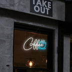 Coffee Neon Sign Led Wall Art Decor Coffee Bar Sign Light Up for Cafe Station Home Room USB Powered 16.5"x8.6"