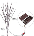 Lights Twig - 60 LED Waterproof & Battery Operated Branch Lights for Vases, Magical Light Up Twigs for Create Christmas Ambience and Lighting Up Dark (3 Pack, Warm Yellow)