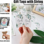 SallyFashion 75PCS Thank You Gift Tags 2x3 inch Kraft Paper Tags with String Attached for Wedding Birthdays Party Gift Baby Shower Bridal Shower