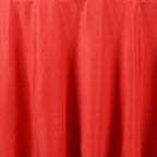 Efavormart Round Tablecloth, 120 Inch Stain & Wrinkle Resistant Washable Table Cloth, Decorative Polyester Fabric Table Cover for Banquet, Wedding, Dining - RED