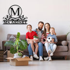 Custom Metal Name Sign, Personalized Family Last Name Signs for Home, Split Letter Monogram Wall Art Decor, Customized Metal Signs for Outdoor, Personalized Wedding Housewarming Gift