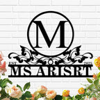 Custom Metal Name Sign, Personalized Family Last Name Signs for Home, Split Letter Monogram Wall Art Decor, Customized Metal Signs for Outdoor, Personalized Wedding Housewarming Gift