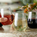 Smarty Had A Party 4 oz Clear Stemless Plastic Mini Goblets, Unbreakable Disposable Wine Goblets for Weddings, Parties, and Events, Bulk Drinkware for Celebrations (80 Count)