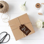 Andaz Press 100-Pack Thank You for Celebrating with Us Favor Tags Rustic Wood Cardstock Gift Tags with Bakers Twine for Wedding Baby Shower Bridal Shower Birthday Holiday Party Favors 2 x 3.75-Inches