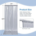 30x10 ft Wrinkle Free Silver Sequin Backdrop Curtain for Parties,Thick Not Fall Glitter Wedding Drapes Backdrop,4 Panels 5x10ft Shimmer Photo Wall Back Drop Cloth for Birthday Photography Background